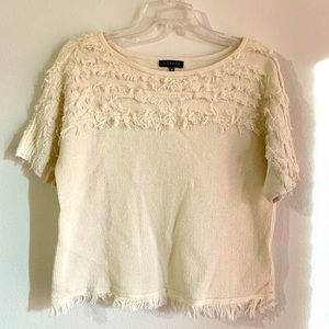 💕Cream Fringe Top